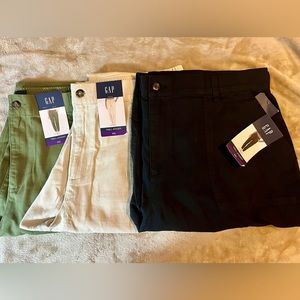 GAP Twill Pants Joggers 2 pairs Olive Green and Khaki (no Black) Size XXL  NWT